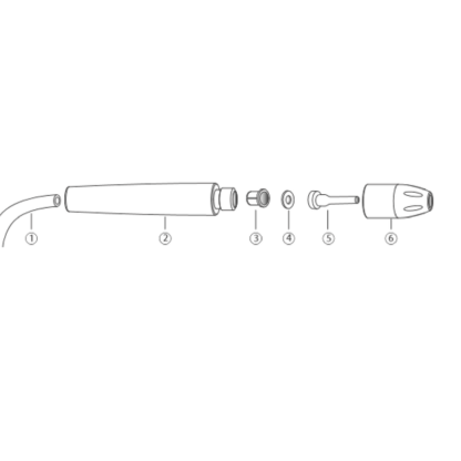 Vaniman Sandblaster Pen Nozzle Hand Piece Diagram