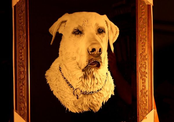 Dog (Glass Etching)