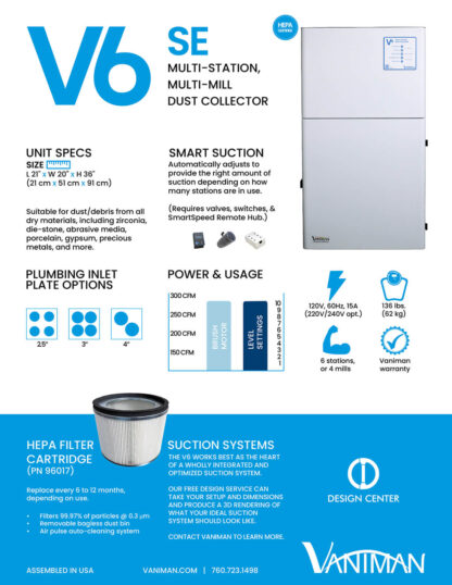 Vaniman V6 Spec Sheet