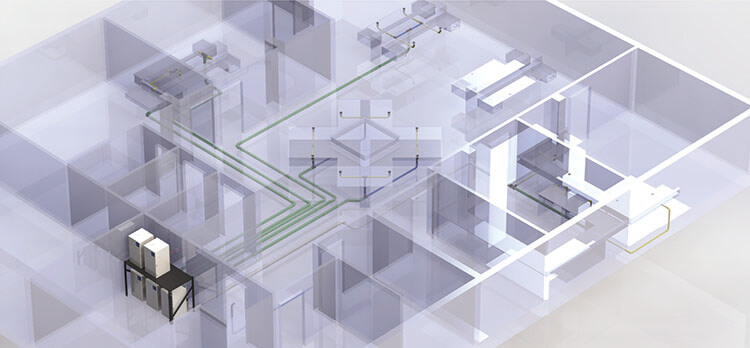 Floor Layout with Dust Collection System Design