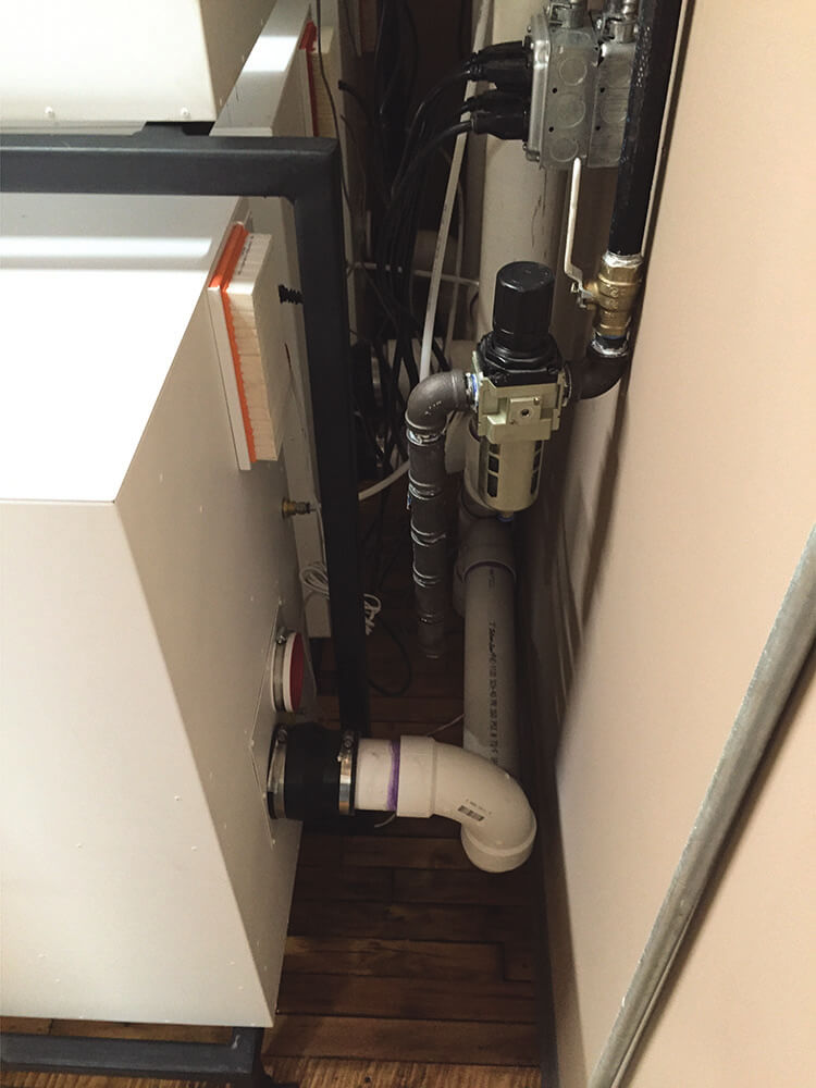 Dental Lab Suction Piping Connection