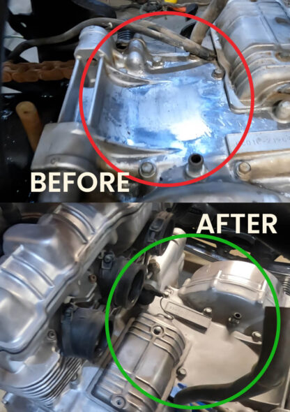 Motorcycle Engine Before and After Mobile Problast