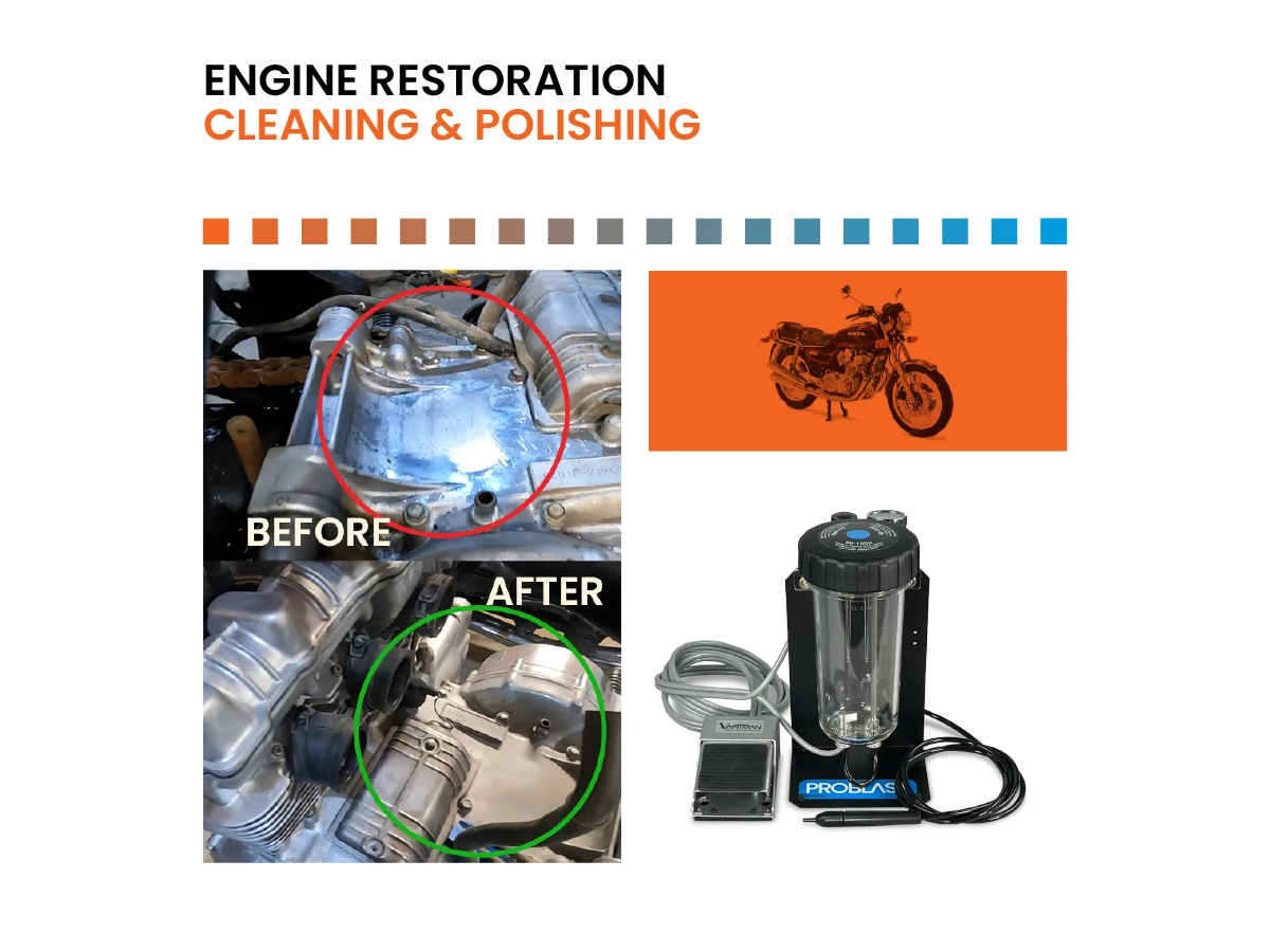Sandblasting to Restore Motorcycle Engine Parts