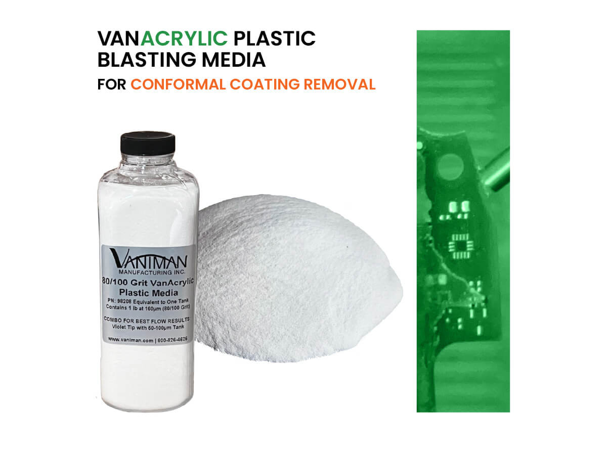 Acrylic Plastic Sandblasting Media for Conformal Coating Removal