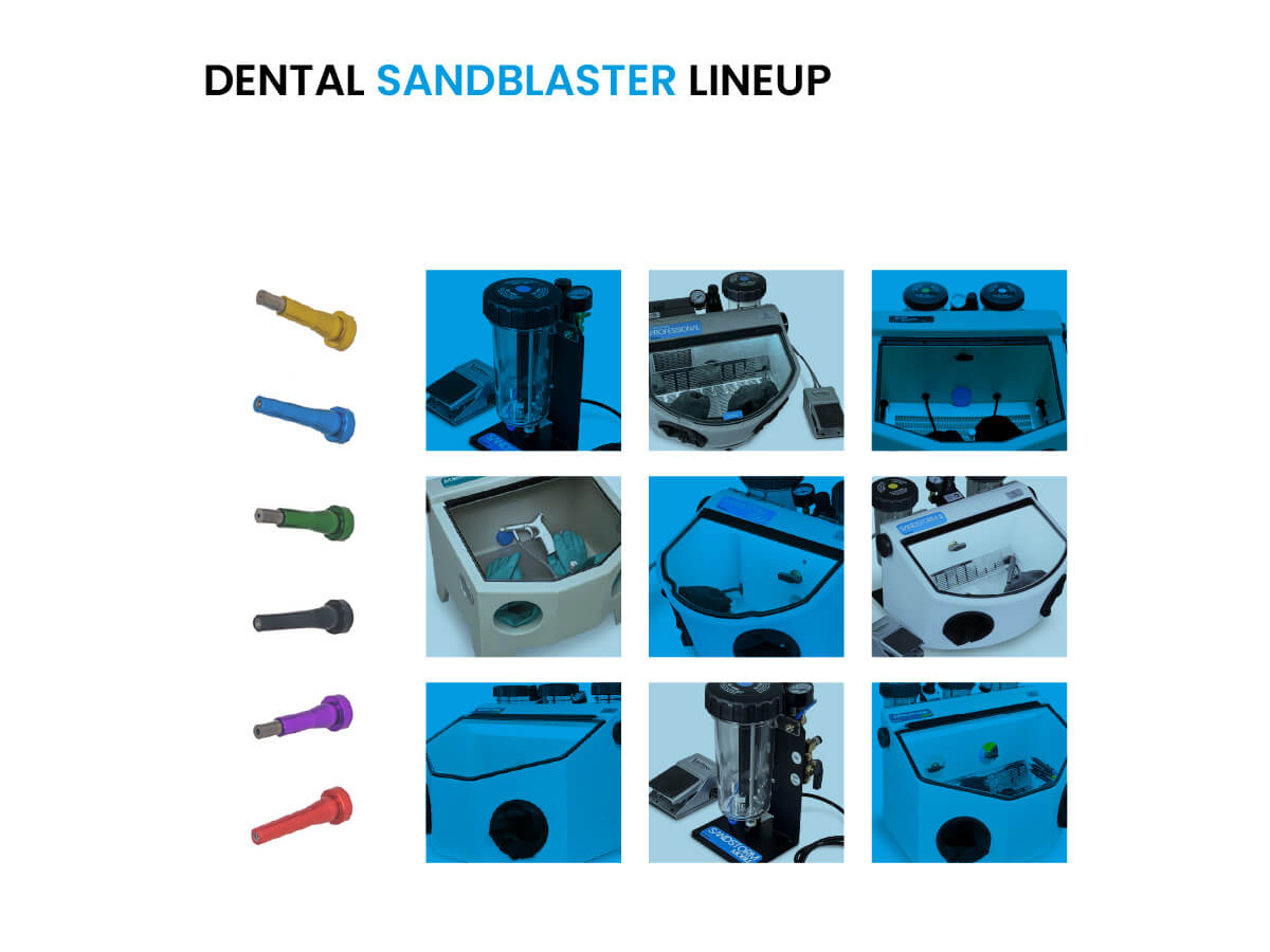 Vaniman Dental Sandblaster Lineup