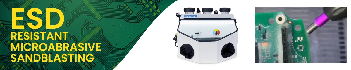 ESD Resistant Microabrasive Sandblasting (product page banner - Vaniman)